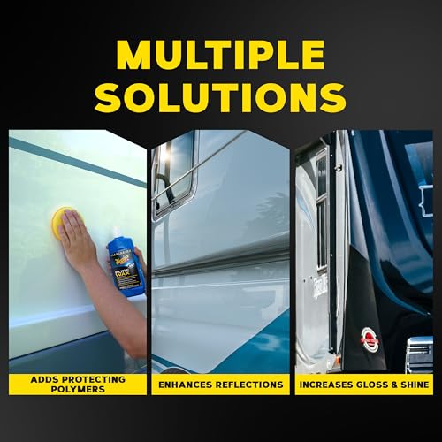 Meguiar's M5616 Marine/RV Pure Wax Carnauba Blend, Long-Lasting Liquid Wax for Protecting Gel Coat, Fiberglass, and Painted Marine/RV Finishes, 16 Oz Bottle