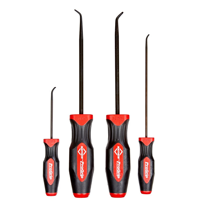 Mayhew Tools 13098 ProGrip 13-3/4″ 4-Piece O-Ring Removal Set, Black Oxide