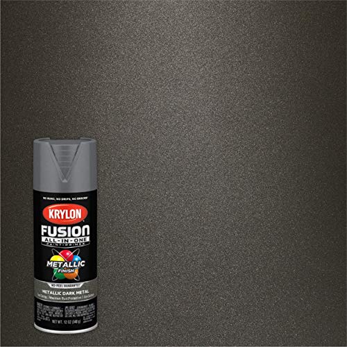 Krylon Fusion All-In-One Adhesive Spray Paint for Indoor/Outdoor Use, 12 oz, Dark Metal
