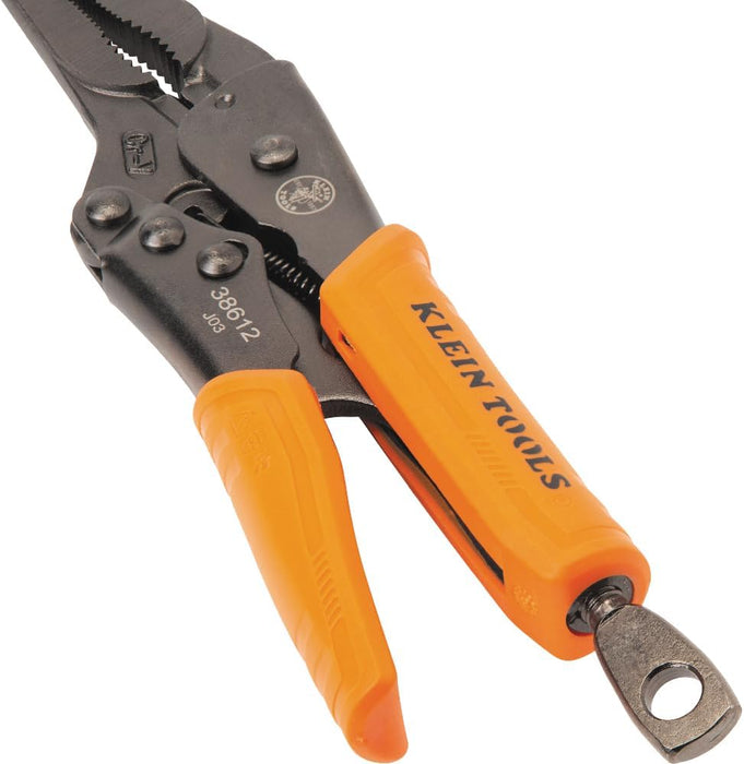 Klein Tools 38612 Long Nose Locking Pliers, 9-Inch