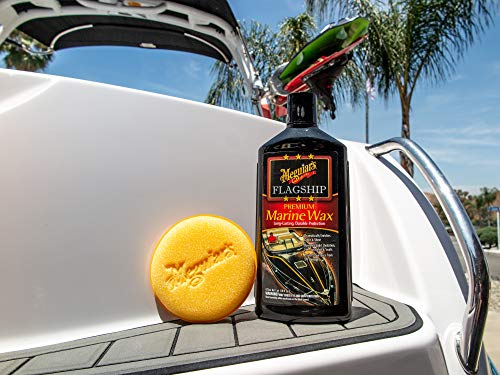 Meguiar's Flagship Premium Marine Wax M6316 - Synthetic RV and Boat - Durable Fiberglass and Gel Coat Protection for a Long-Lasting Shine - Professional-Grade with UV Protection, 16 Oz Liquid