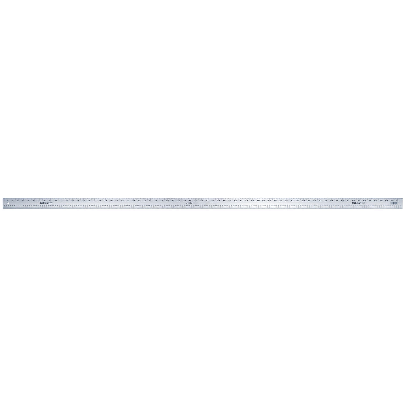 Johnson J72EM Inch/Metric Aluminum Straight Edge, 72