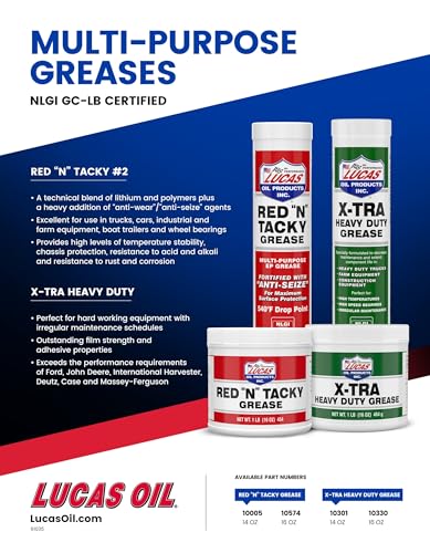 Lucas Oil 14.5 Ounce 10301 Heavy Duty Grease, 14.5 oz,Green