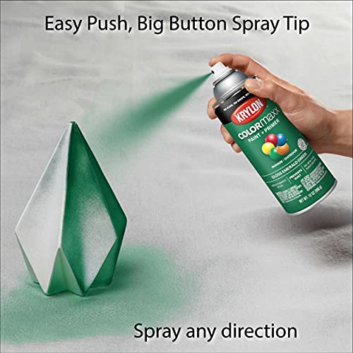 12 oz Krylon K05517007 Emerald Green COLORmaxx Paint & Primer Spray Paint, Gloss