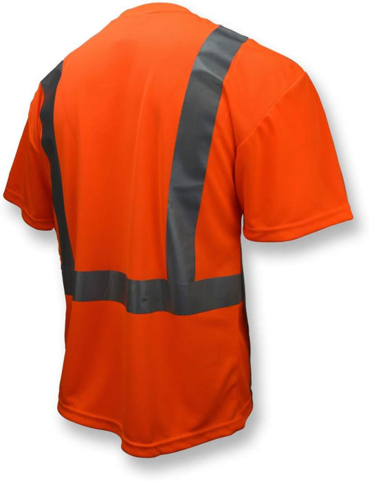 Radians ST11B Type R Class 2 Short Sleeve Black Bottom T-Shirt - Orange/Black - Size 2X