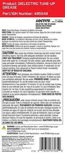 Loctite 37534 Dielectric Grease for Automotive: Provides Moisture-Proof Barrier, Prevents Voltage Leakage, for High-Energy Ignition Systems 80 ml Tube (PN: 495549)