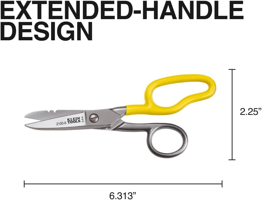 Klein Tools 2100-8 Free-Fall Snip Stainless Steel