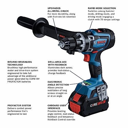 Bosch PROFACTOR️ 18V Connected Ready 1/2in Drill/Driver Combo Kit (Open Box, Excellent Condition)