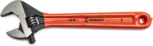Crescent AT210CVS 10" Adjustable Black Oxide Cushion Grip Wrench, Carded, Red