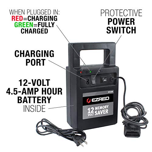 EZRED MS4000 Automotive Memory Saver With Built In Charger , Black