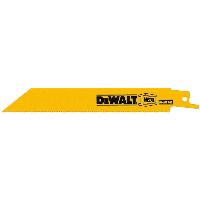 DEWALT DW4811B 6 in. 18 TPI Straight Back Bi-Metal Reciprocating Blade (Pack of 100)
