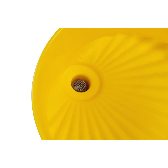Eagle 1662 Drum Funnel with Brass Screen, 18" Diameter x 7" Height, Yellow