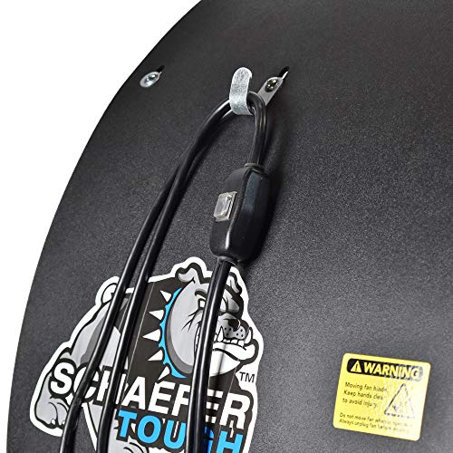 Schaefer VKM36-B-O 36" Versa-Kool Mobile Spot Drum Fan, 1/2 HP, 1-Speed, OSHA Guards, Black. Industrial Floor Fan for Warehouse, Shop, Commercial