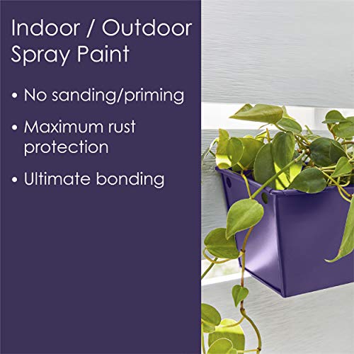 12 oz Krylon K02719007 Purple Fusion All-In-One Paint & Primer Spray Paint, Gloss