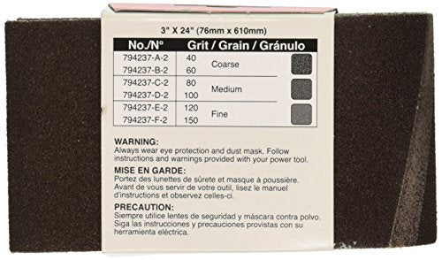 Makita 794237-F-2 Sanding Belt #150, 3-Inch by 24-Inch, 2-Pack