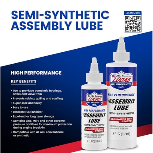 Lucas Oil 10153 High Performance Semi-Synthetic Assembly Lube - 8 Ounce