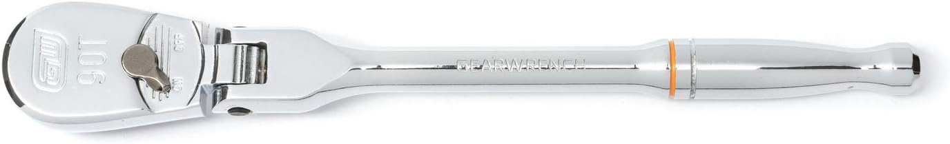 GEARWRENCH 81230T 4 Piece 1/4", 3/8" & 1/2" Drive 90 Tooth Full Polish Flex-Head RATCHET Set