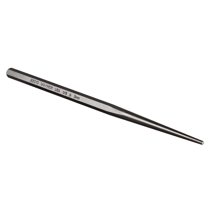 Mayhew Tools 22010 Line-Up Punch, 1/8-3mm" x 7-7/8", Black Oxide Finish