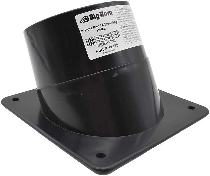 Big Horn 11428 4-Inch Dust Port with 4 Mounting Holes