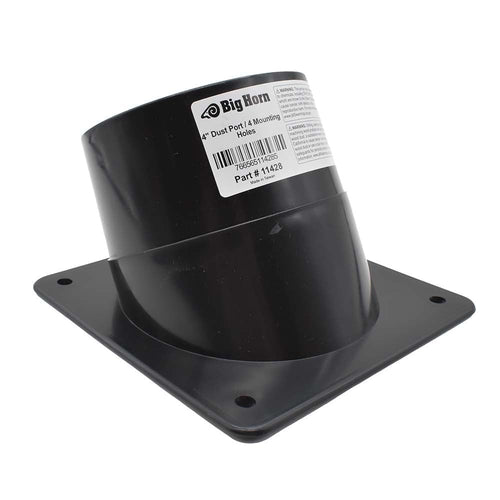 Big Horn 11428 4-Inch Dust Port with 4 Mounting Holes