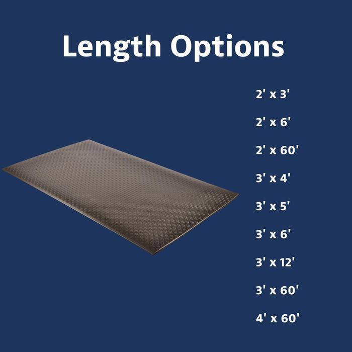 Notrax 417 Bubble Sof-Tred with Dyna-Shield 3' x 60' x 1/2" Anti Fatigue Mat, Slip Resistant Bubble Textured Surface, Ideal for Industrial and Commercial Workplaces, Black, 417R0036BL Black 3' x 60' x 1/2" Bubble Textured Surface