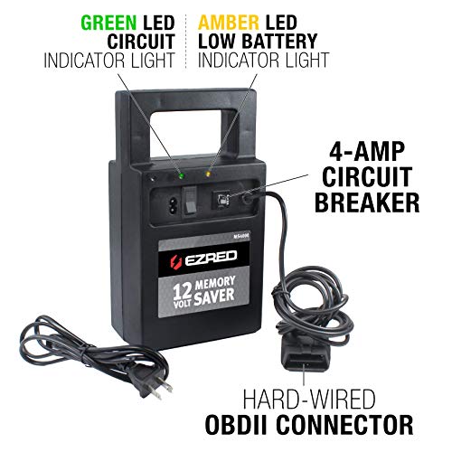 EZRED MS4000 Automotive Memory Saver With Built In Charger , Black