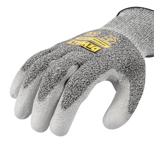 DEWALT DPG572 PU A3 Cut Resistant Glove for Outdoor Work, Construction and General Purpose - Size S