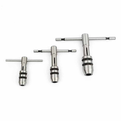 BIG HORN 19281 T-Handle Tap Wrench Solid Jaw (3 Piece)