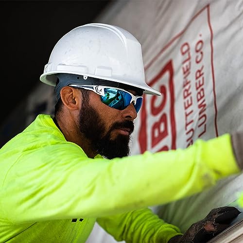 EDGE Khor G2 ANSI Z87 Safety Glasses for Men: Shatter Resistant, Anti-Slip Frames, Nylon Lenses, Tinted Z87 Sunglasses for Men