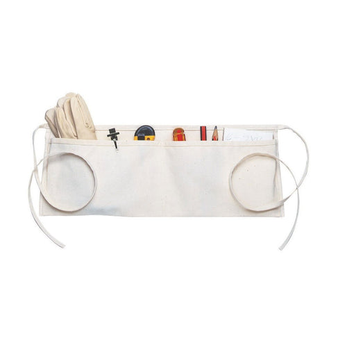 Custom Leathercraft C6 Canvas Waist Apron Two Pocket, Unisex Adult, White