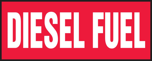 Accuform Signs LCHL503 Safety Label, "Diesel Fuel", 2" Length x 5" Width x 0.006" Thickness, Adhesive Dura-Vinyl