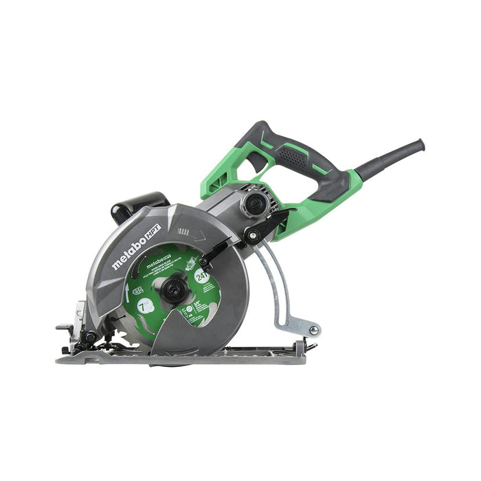 Metabo HPT Circular Saw, 7-1/4-Inch, Worm Drive, 15 Amp Motor, Includes 7-1/4-Inch 24T VPR Framing Blade (C7WDM)