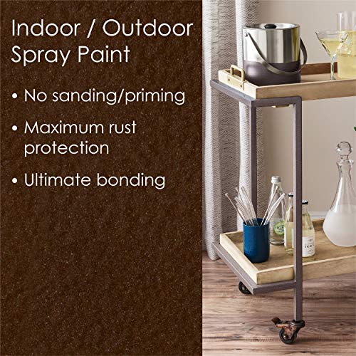 12 oz Krylon K02785007 Cocoa Brown Fusion All-In-One Paint & Primer Spray Paint, Hammered