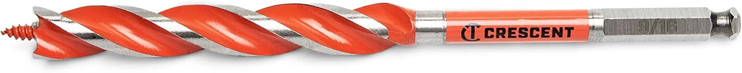 Crescent CDAG-7531 Solid Auger Drill Bit, 7.5" x 9/16"