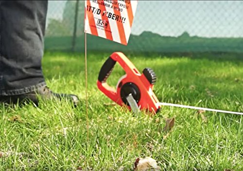 Keson NRS10200H Nylon-Reinforced Steel Blade Tape Measure, Speed Rewind (Graduations: 1/10, 1/100), 200-Foot