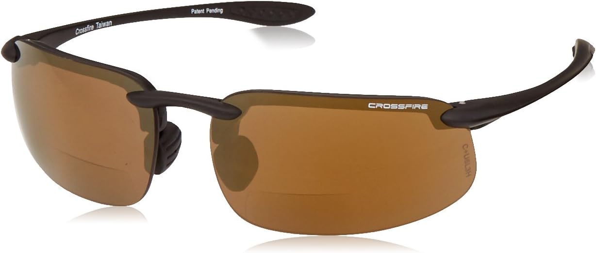 Radians Crossfire Safety Glasses Bronze 2.5 Diopter