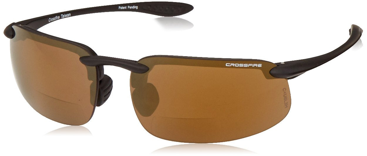 Radians Crossfire Safety Glasses Bronze 2.5 Diopter