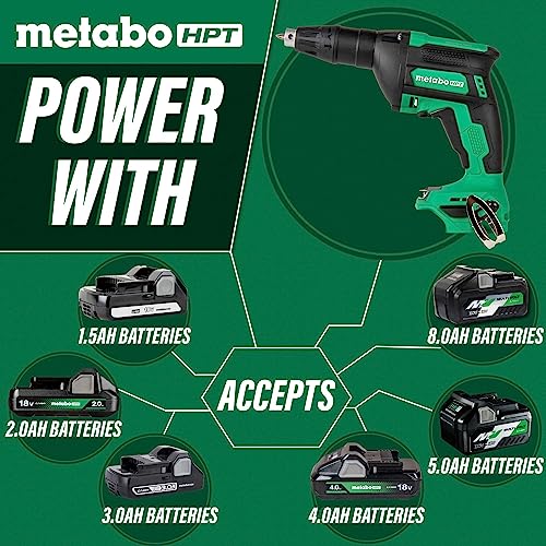 Metabo HPT Cordless 18V MultiVolt Drywall Screw Gun | Lifetime Tool Warranty | W18DAQ4 (Bare Tool)