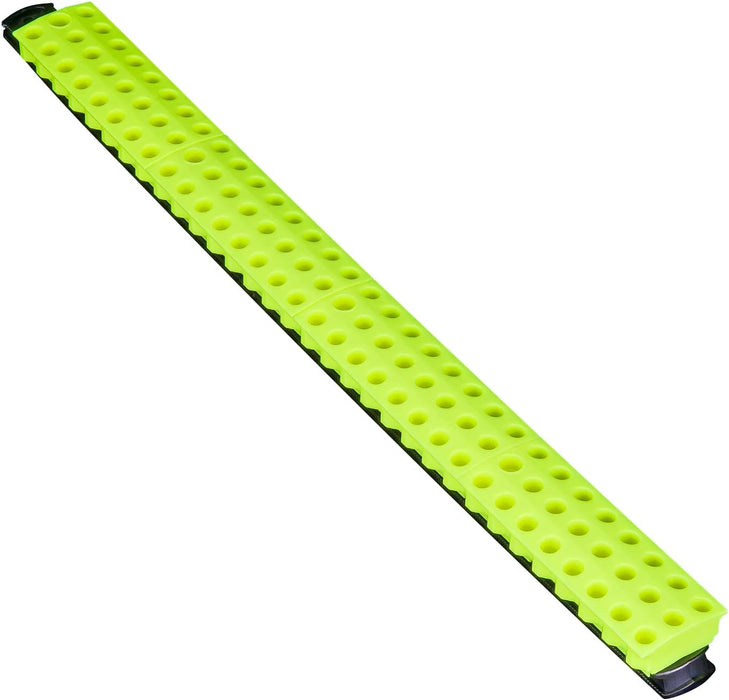 Ernst Manufacturing 96 Tool Magnetic Bit Bar, 1/4" Hex Screwdriver Bit Storage Tool Organizer - Black/Hi-Viz 96 Tool Black & Hi-Viz