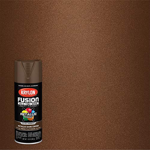Krylon Fusion All-In-One Adhesive Spray Paint for Indoor/Outdoor Use, 12 oz, Dark Cooper