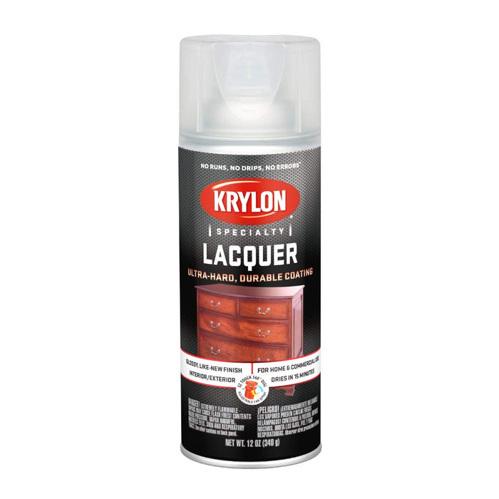 Krylon K07032 Lacquer Spray Special Purpose Aerosol, Clear Gloss, 12 Ounce (Pack of 1)