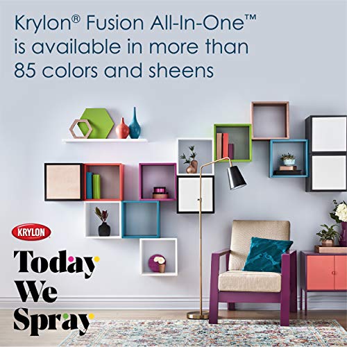 Krylon Fusion All-In-One Adhesive Spray Paint for Indoor/Outdoor Use, 12 oz, Jungle Green