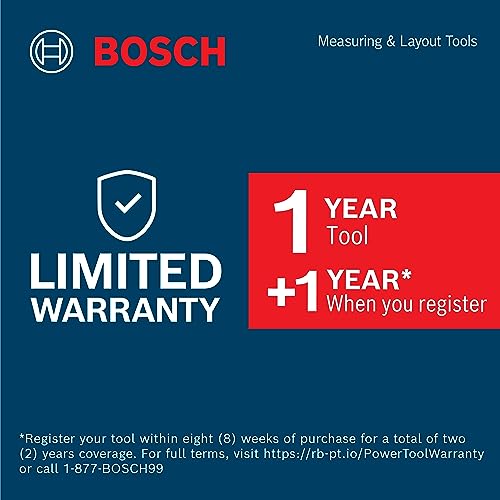 BOSCH GLL 1 P 65 Ft Line and Point Laser, Includes 2 AA Batteries & Versatile Mount