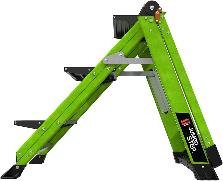 Little Giant Ladders, Jumbo Step, 3-Step, 3 Foot, Step Stool, Fiberglass, Type 1AA, 375 lbs Weight Rating, (11933)
