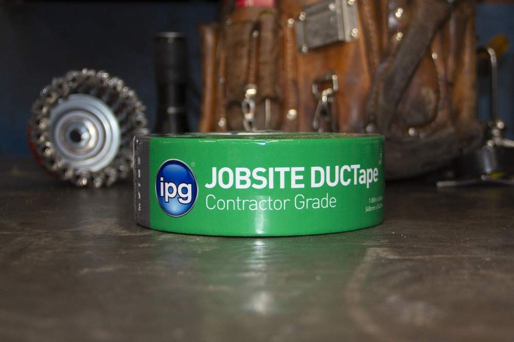 IPG (4398) JobSite DUCTape, Contractor Grade Duct Tape, 3.77" x 60 yd, Silver (Single Roll)
