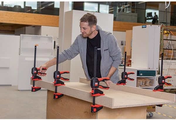 ‎BESSEY | ‎EHKL360-06 | Bessey EHKL360, 6 In, Trigger Clamp and Spreader 360 Rotating Handle One-Hand Bar Clamps, Black