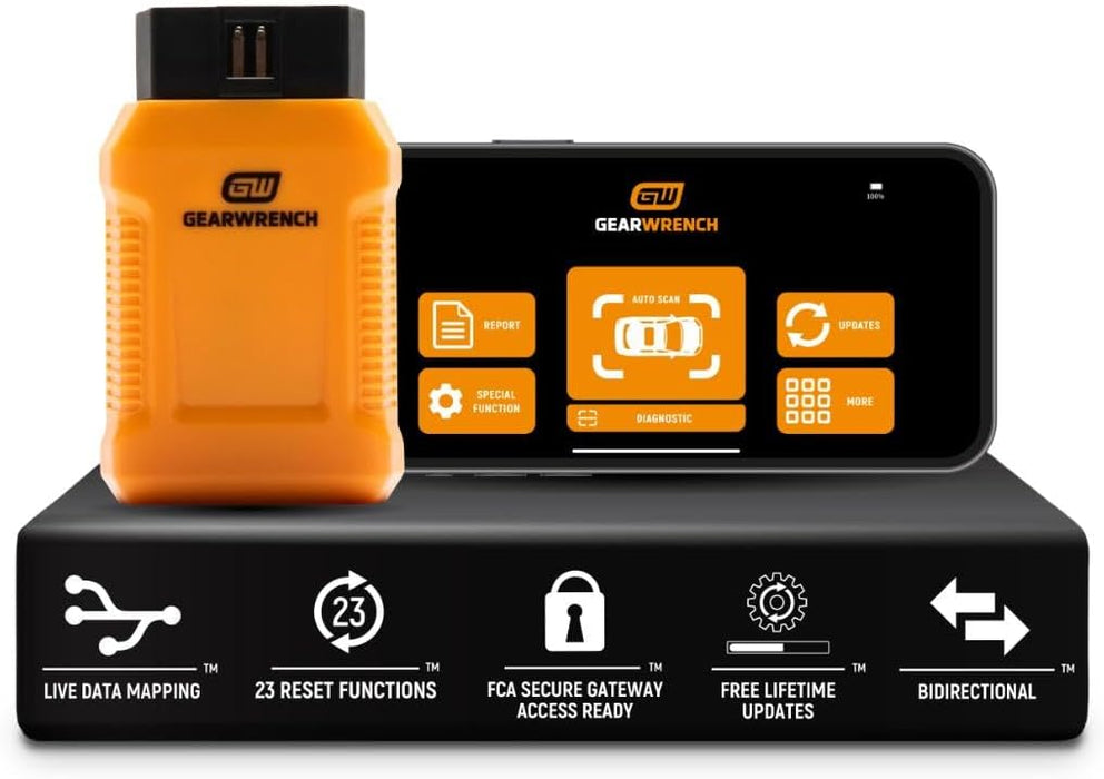 GEARWRENCH Professional Bi-Directional Diagnostic Scan Tool | GWSMARTBT Pro Dongle