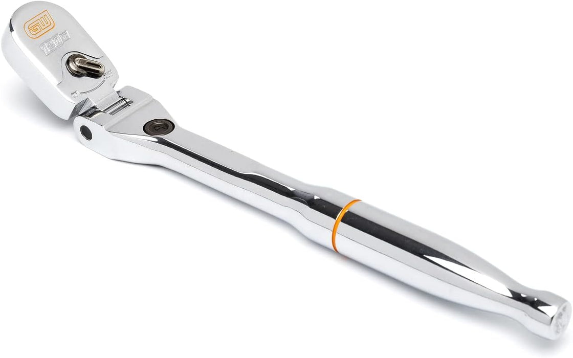 GEARWRENCH 81390 15 Piece 1/4" Drive 120XP Locking Flex Head Ratchet and 6 Point Metric Stubby Socket Mechanics Tool Set