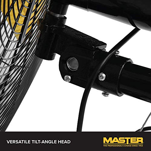 Master 24 Inch Oscillating Industrial High Velocity Wall Mount Fan for, Commercial, Shop or Garage, All Steel Construction (MAC-24WOSC)
