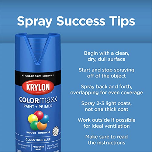 Krylon K05575007 COLORmaxx Spray Paint and Primer for Indoor/Outdoor Use, Satin Pistachio 12 oz